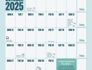 Walk 100 Miles in October Challenge Tracker